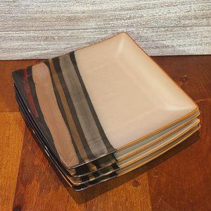 Set of 4 Sango Avanti Black Salad Plates